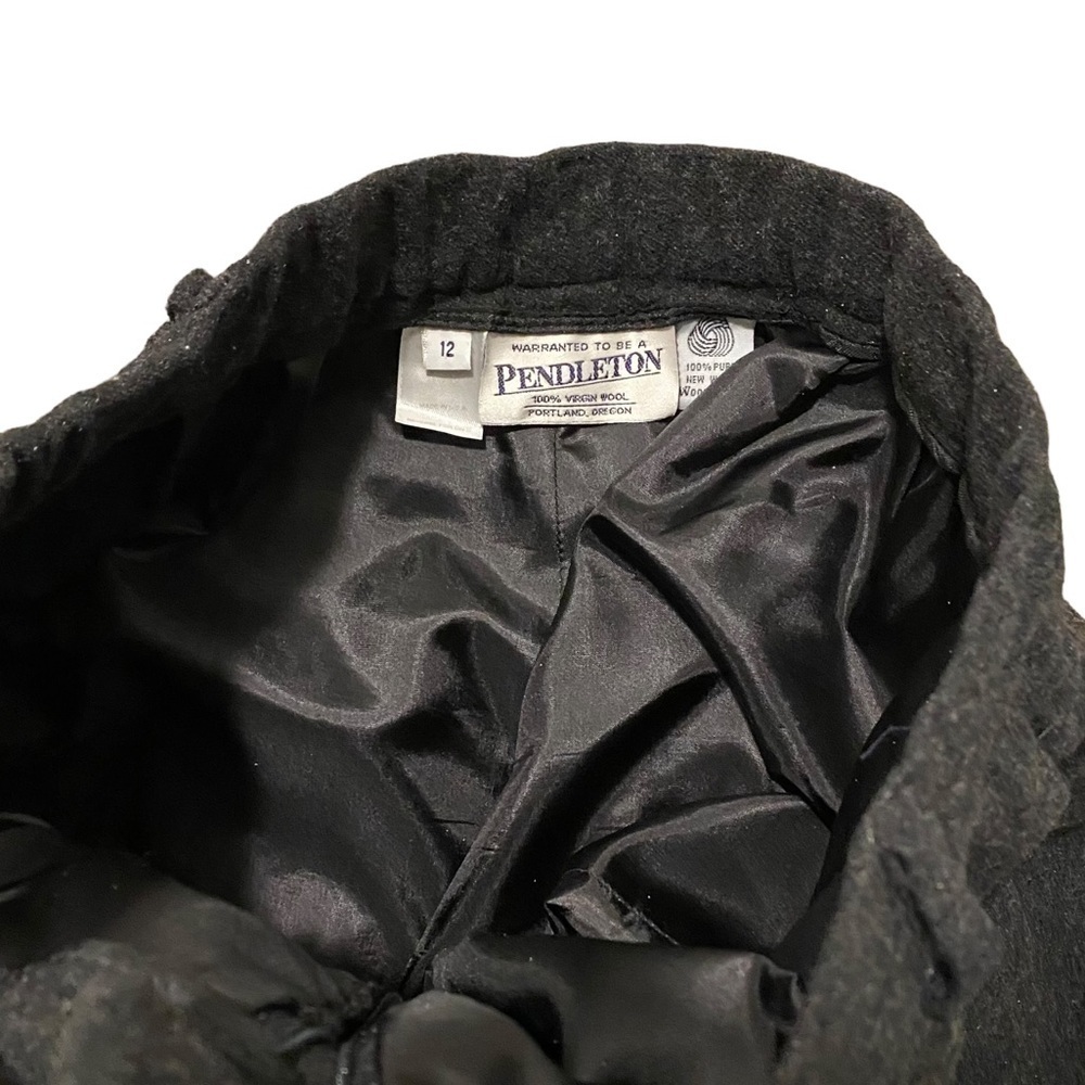 Pendleton 100% Virgin Wool Dark Gray Pleaded Dres… - image 8